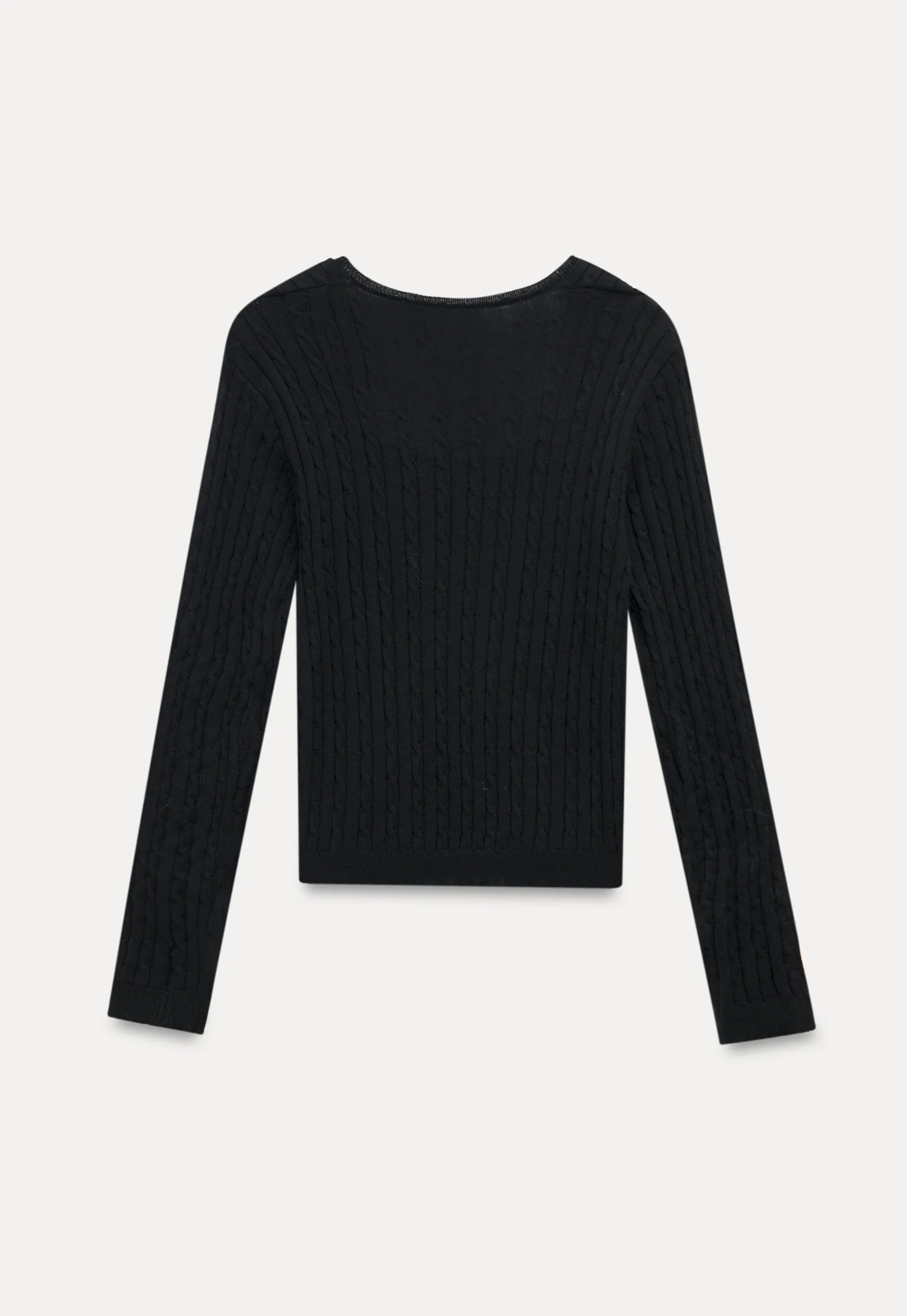 Square Neck Cable Knit Sweater