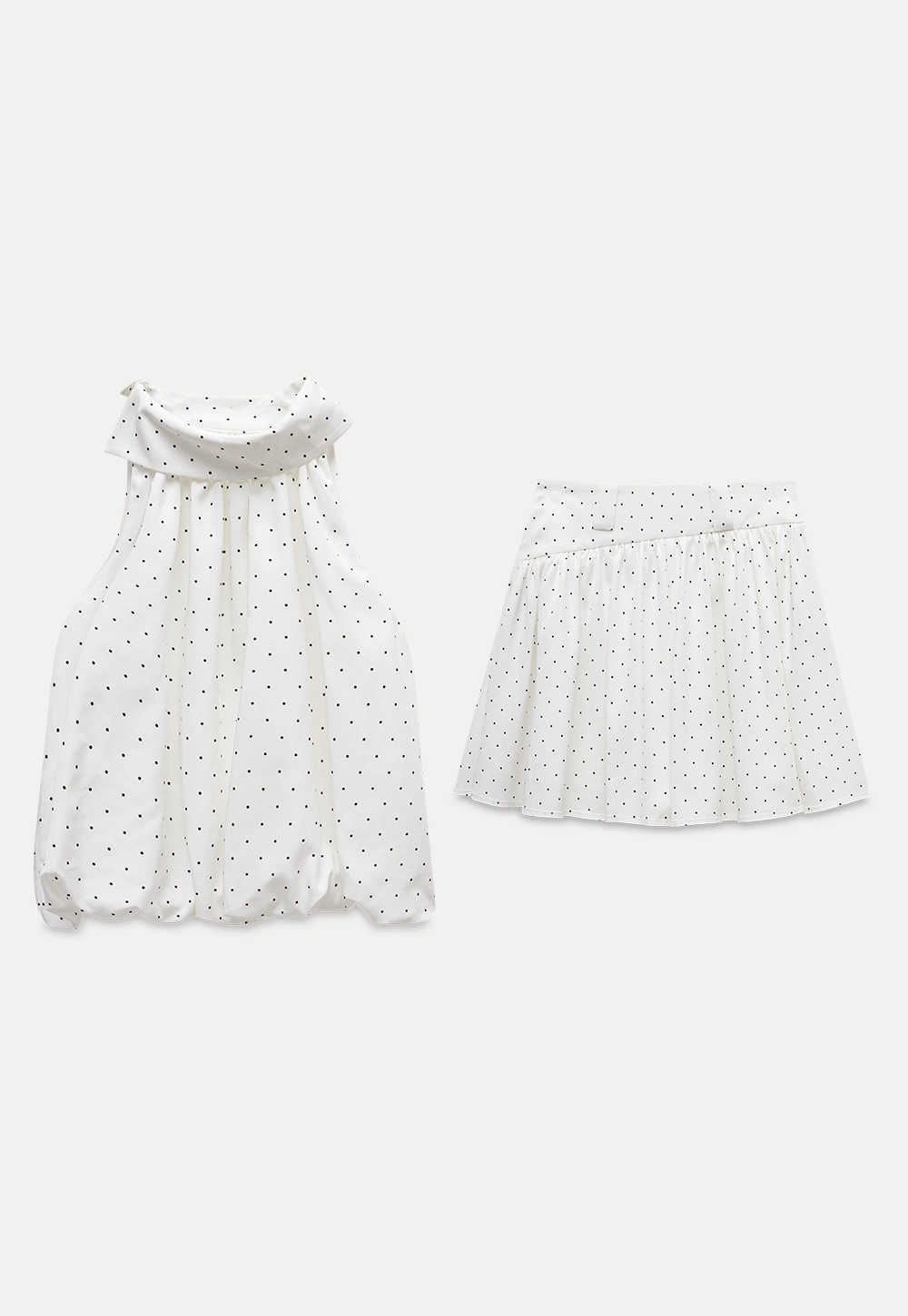 Polka Dot Halter Top and Flowy Skirt Set
