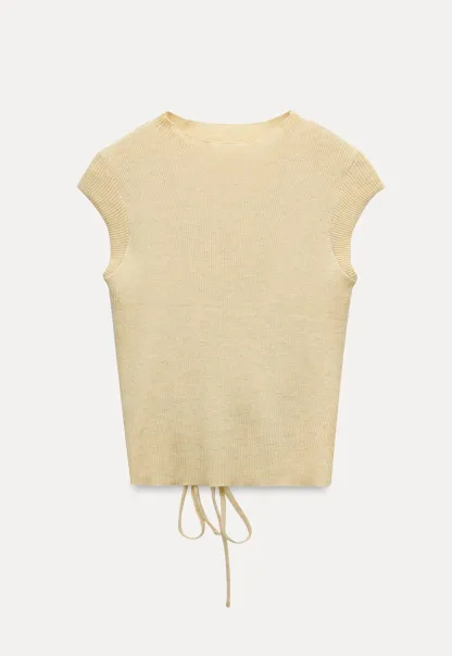 Women’s Ruched Ring Cutout Knit Top