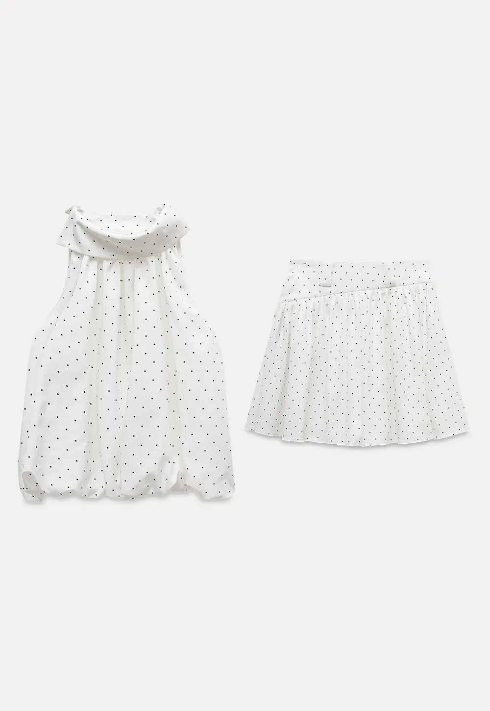 Polka Dot Halter Top and Flowy Skirt Set