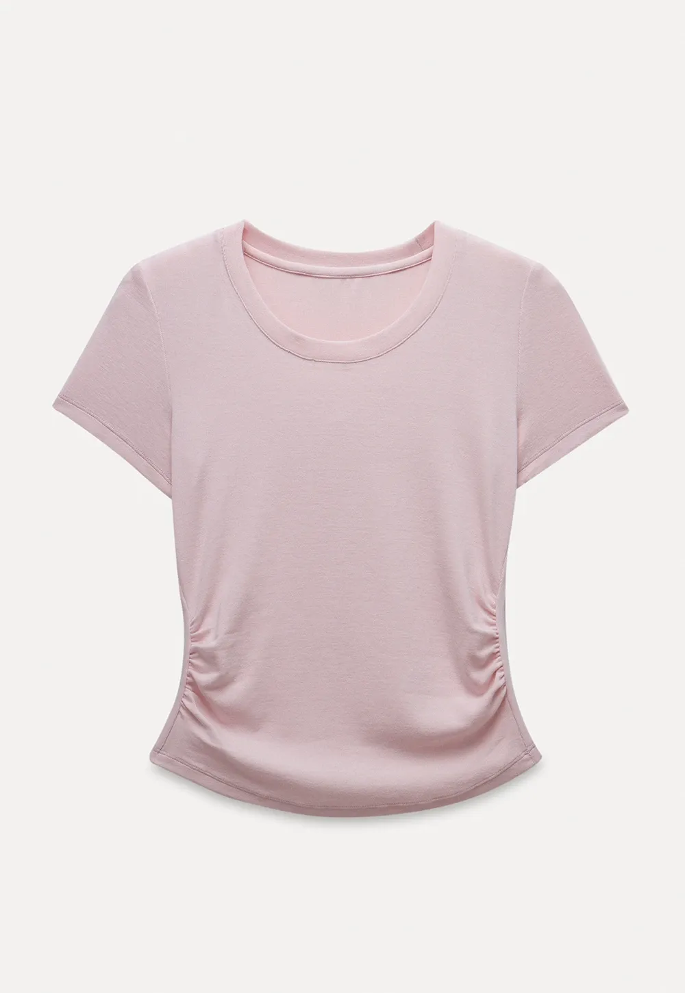 Ruched Slim Fit Short Sleeve Tee