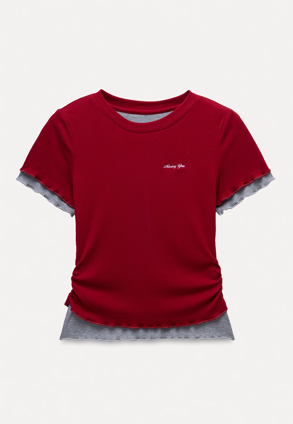 Women's Layered Look Short Sleeve T-Shirt