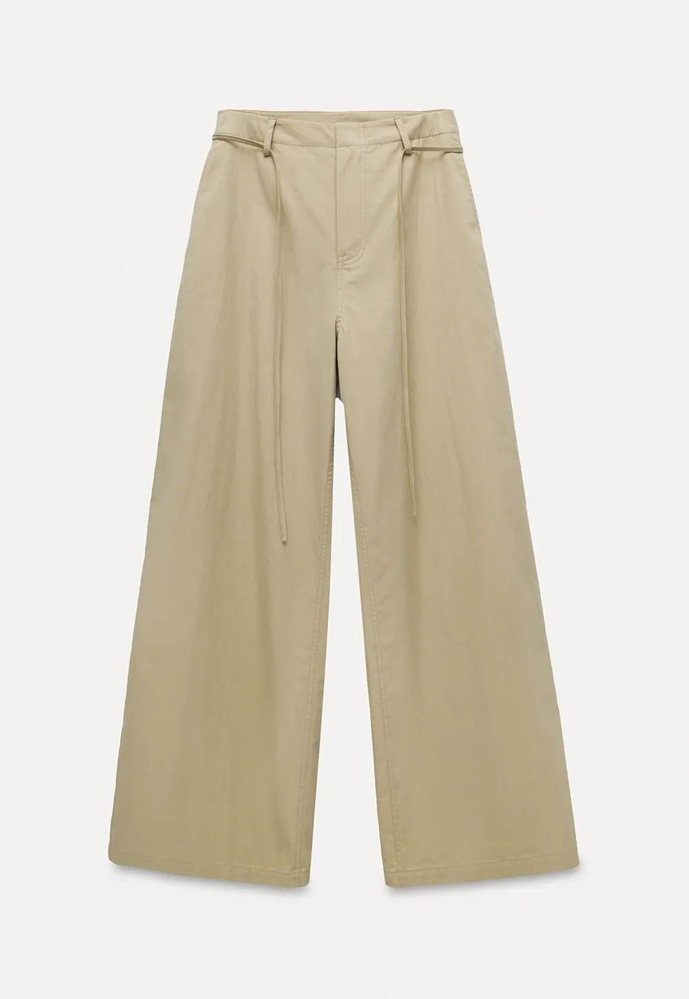 Women's High Waist Wide Leg Pants with Drawstring