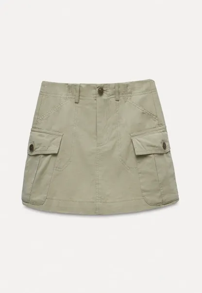 Women’s Cargo Mini Skirt with Flap Pockets