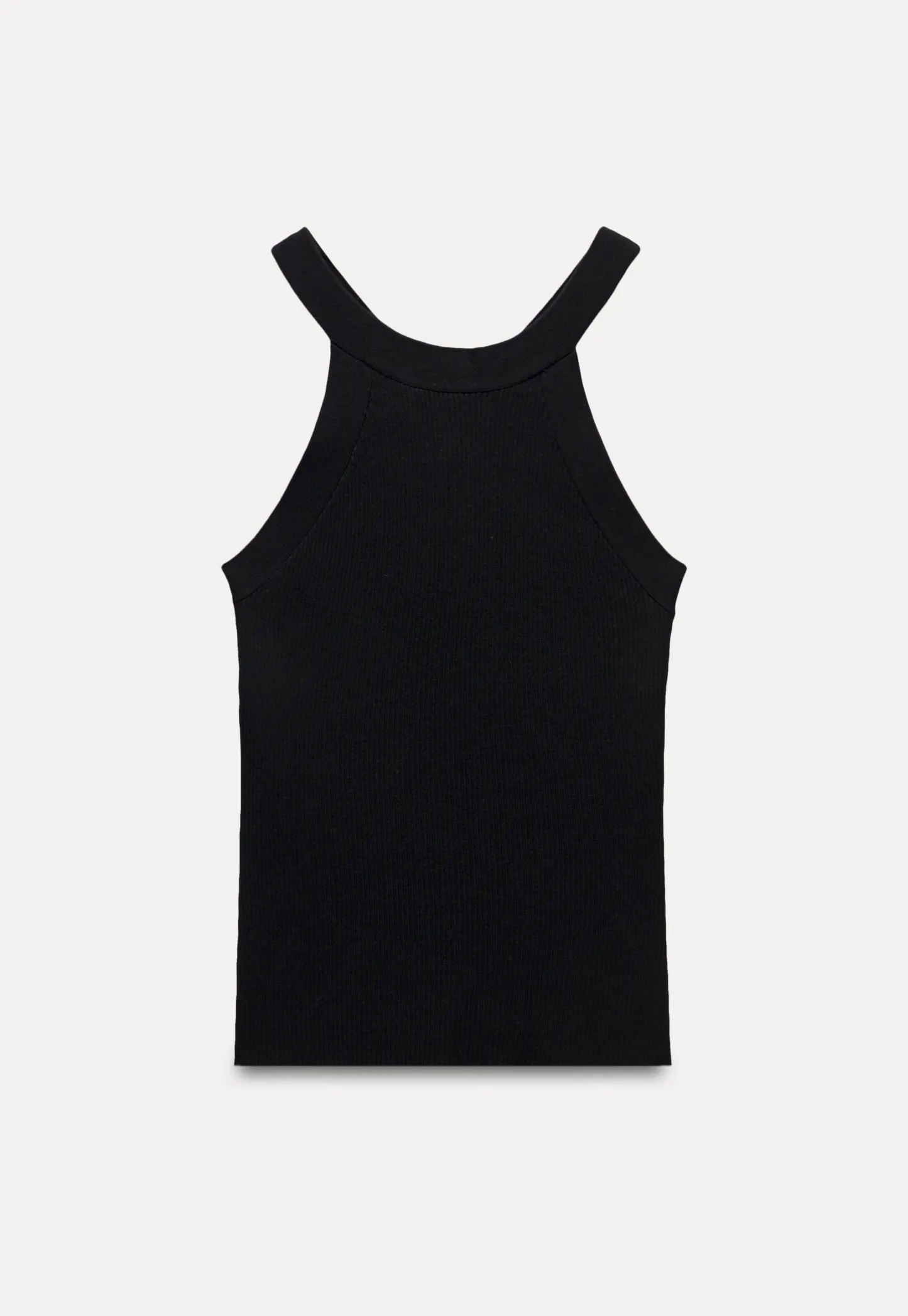 Women’s Ribbed High Neck Halter Tank Top