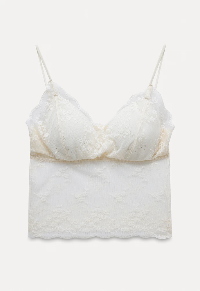 Women’s Lace Padded Bralette Cami