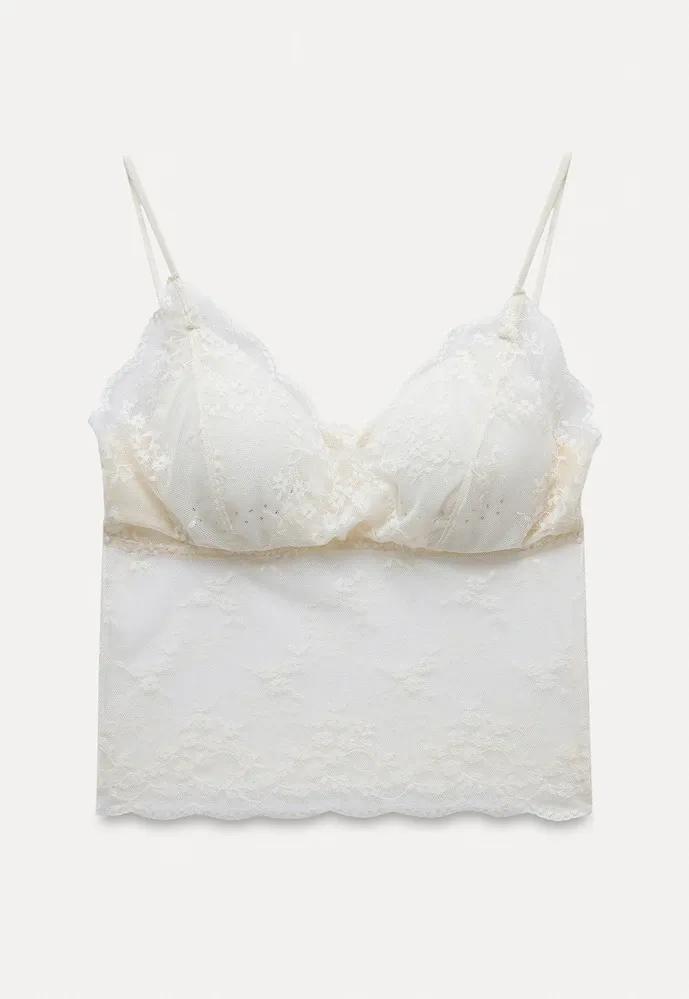Women’s Lace Padded Bralette Cami