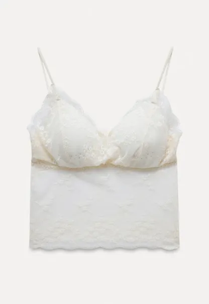 Women’s Lace Padded Bralette Cami