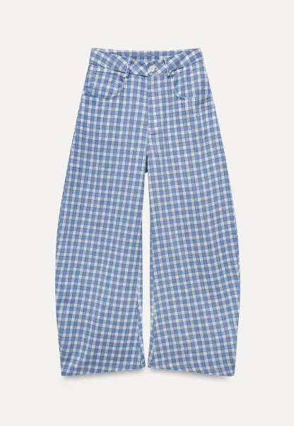 Women’s Gingham Wide-Leg Pants