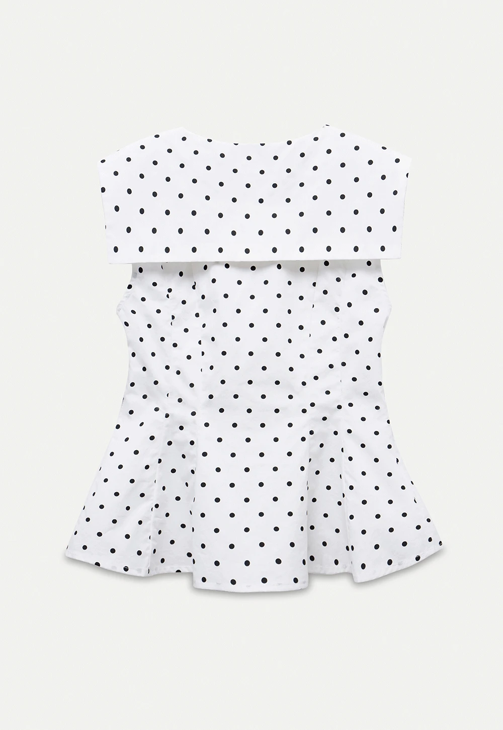 Polka Dot Sailor Collar Blouse