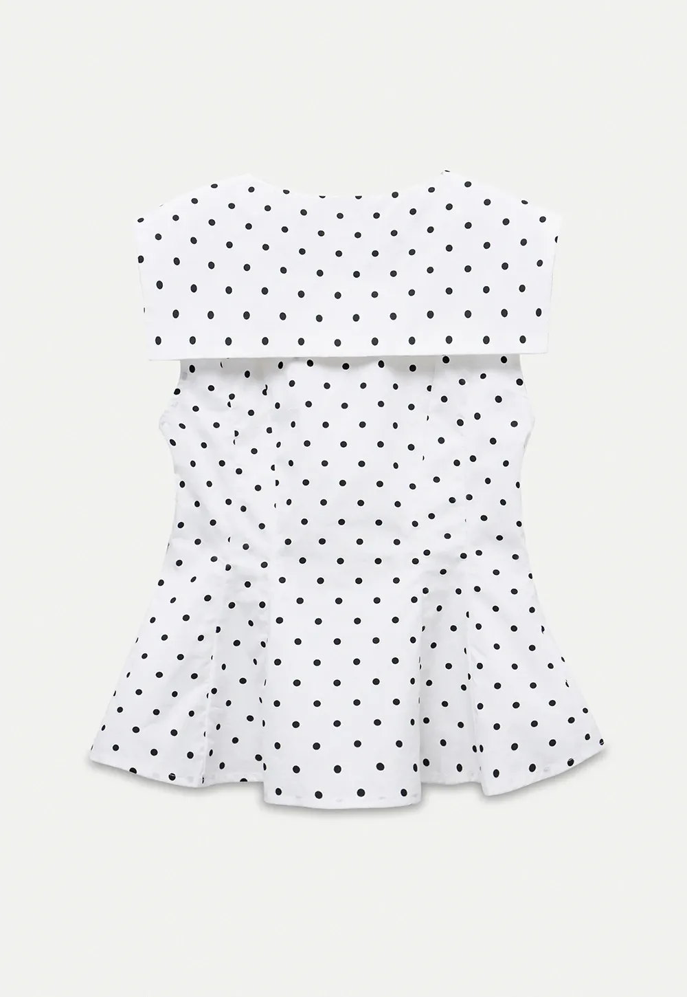 Polka Dot Sailor Collar Blouse