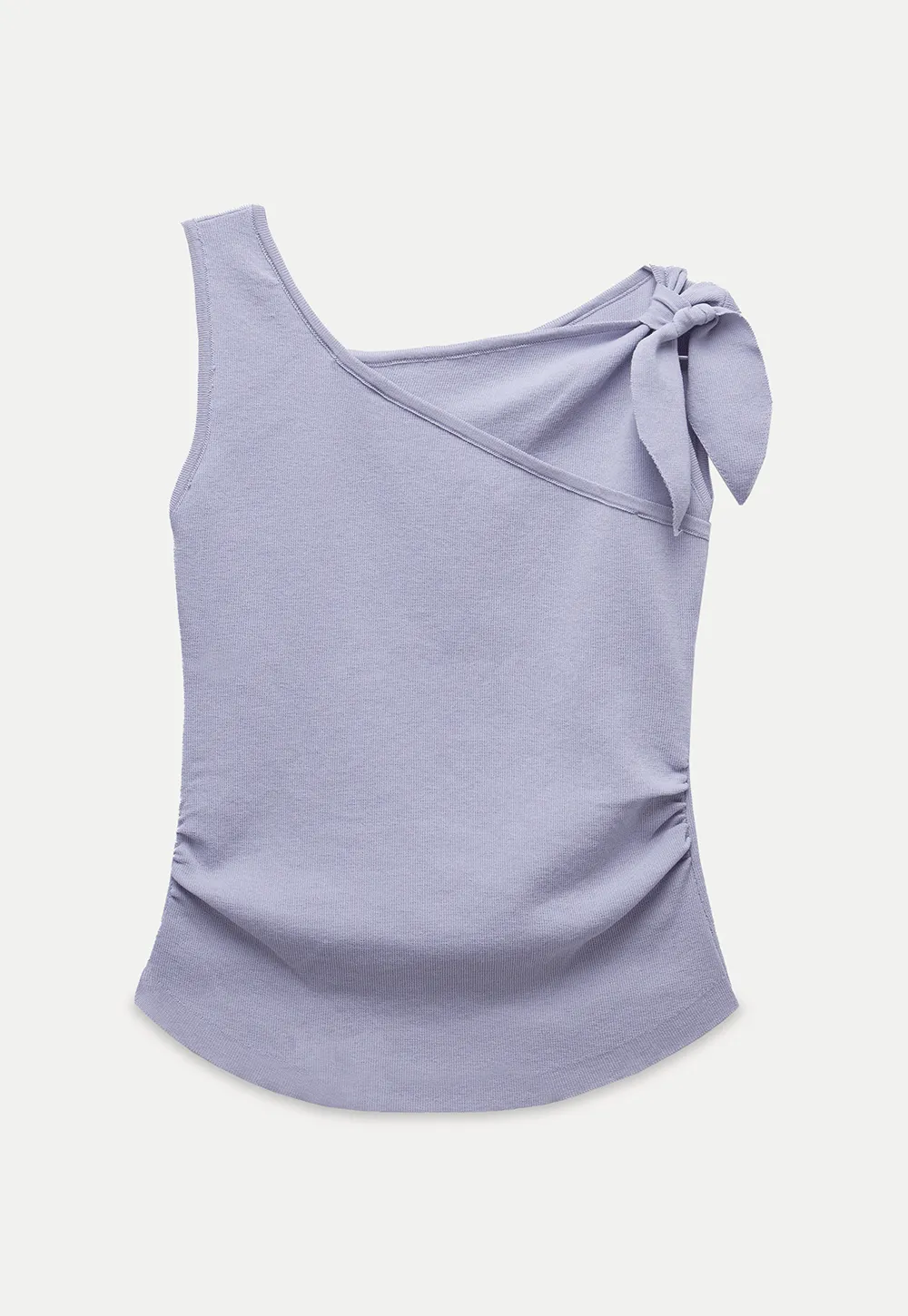 Asymmetrical One-Shoulder Tie Tank