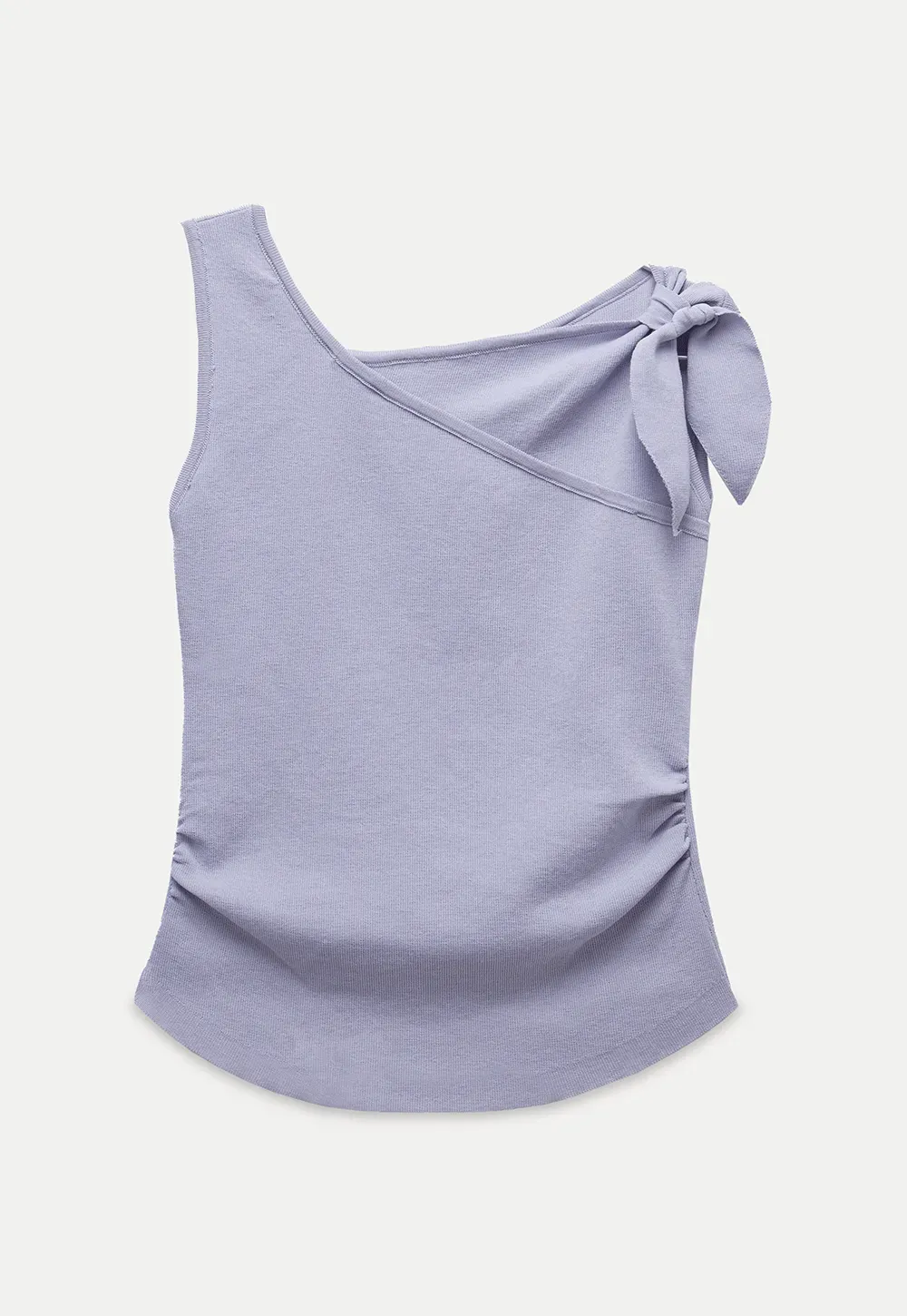 Asymmetrical One-Shoulder Tie Tank