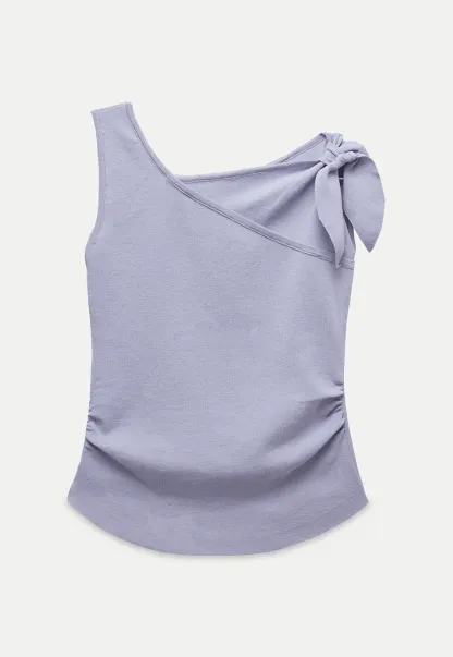 Asymmetrical One-Shoulder Tie Tank