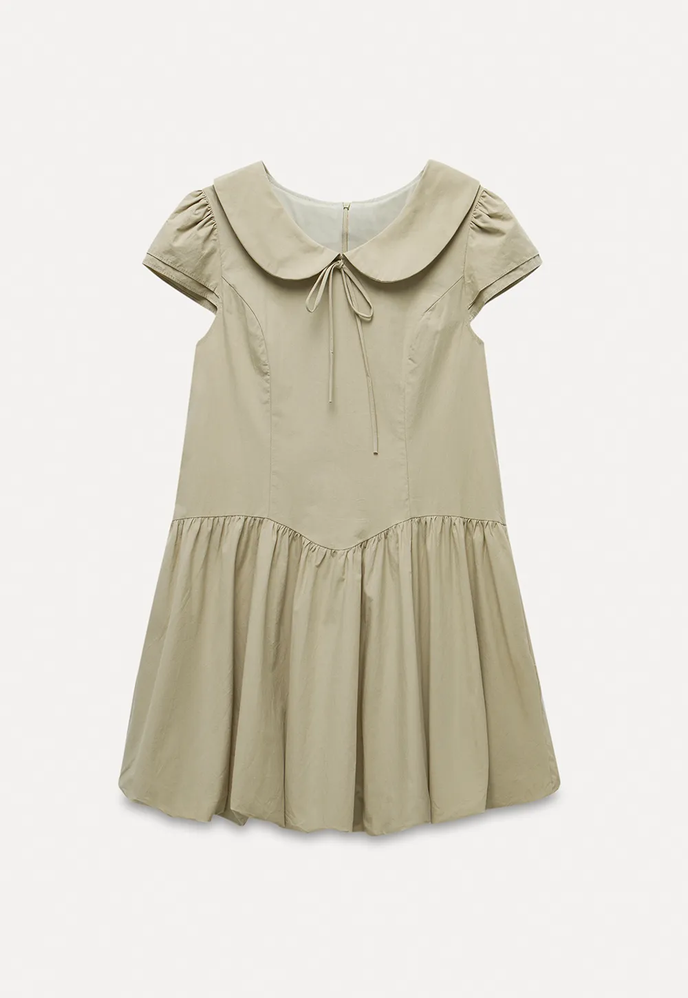 Peter Pan Collar Puff Sleeve Mini Dress