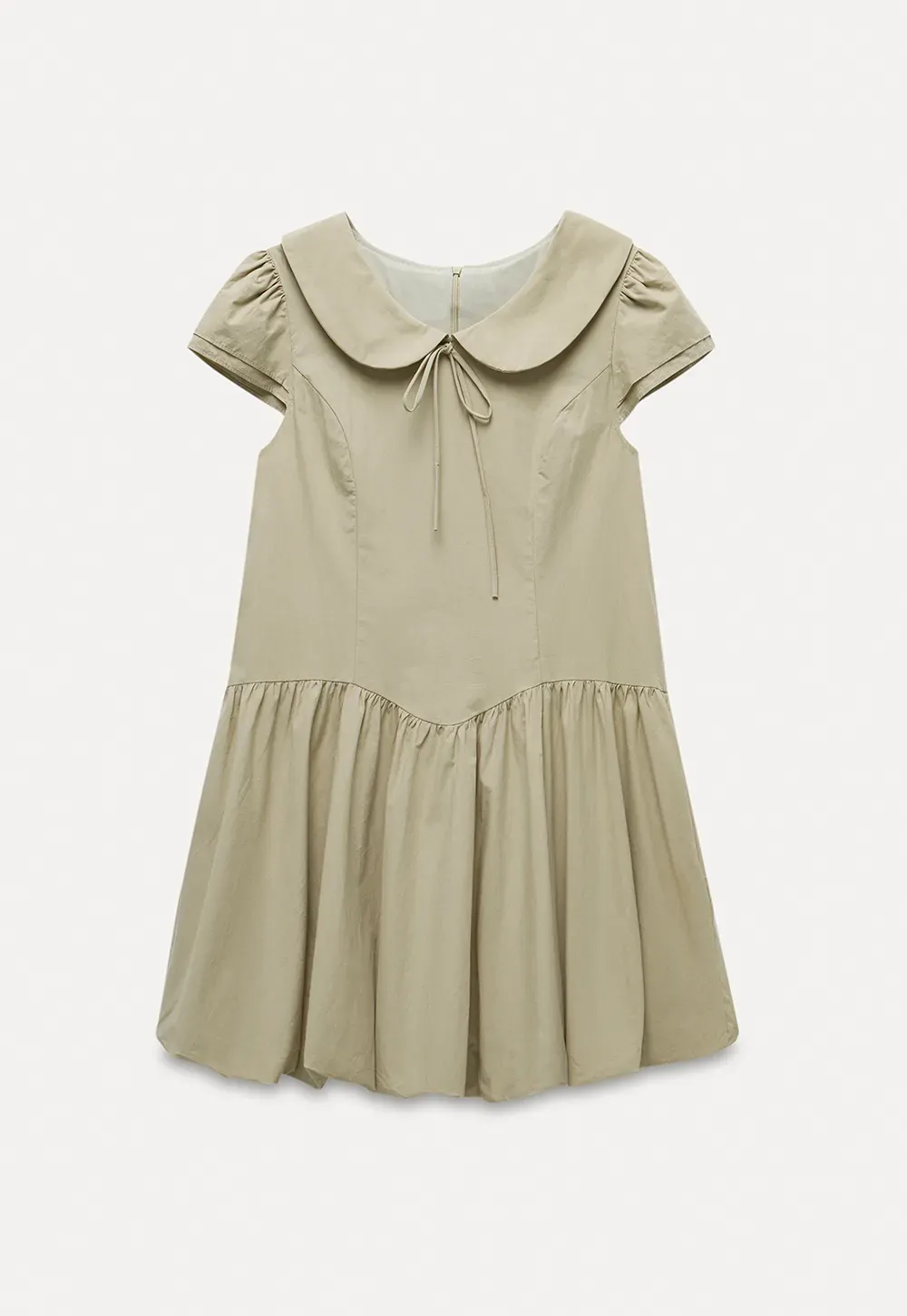 Peter Pan Collar Puff Sleeve Mini Dress