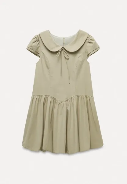 Peter Pan Collar Puff Sleeve Mini Dress