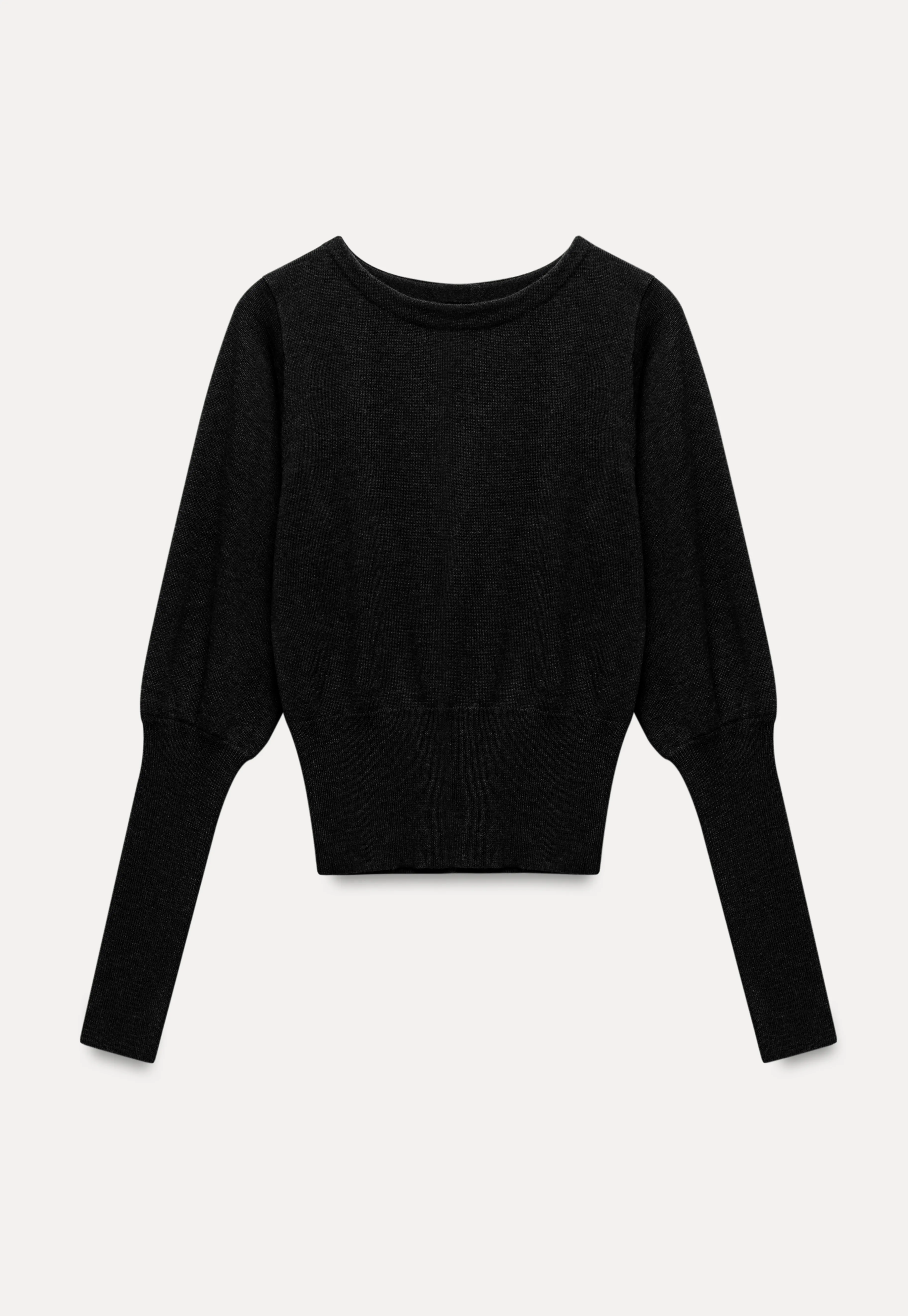 Casual Basic Knitwear, Classic Round Neck Long Sleeve Top