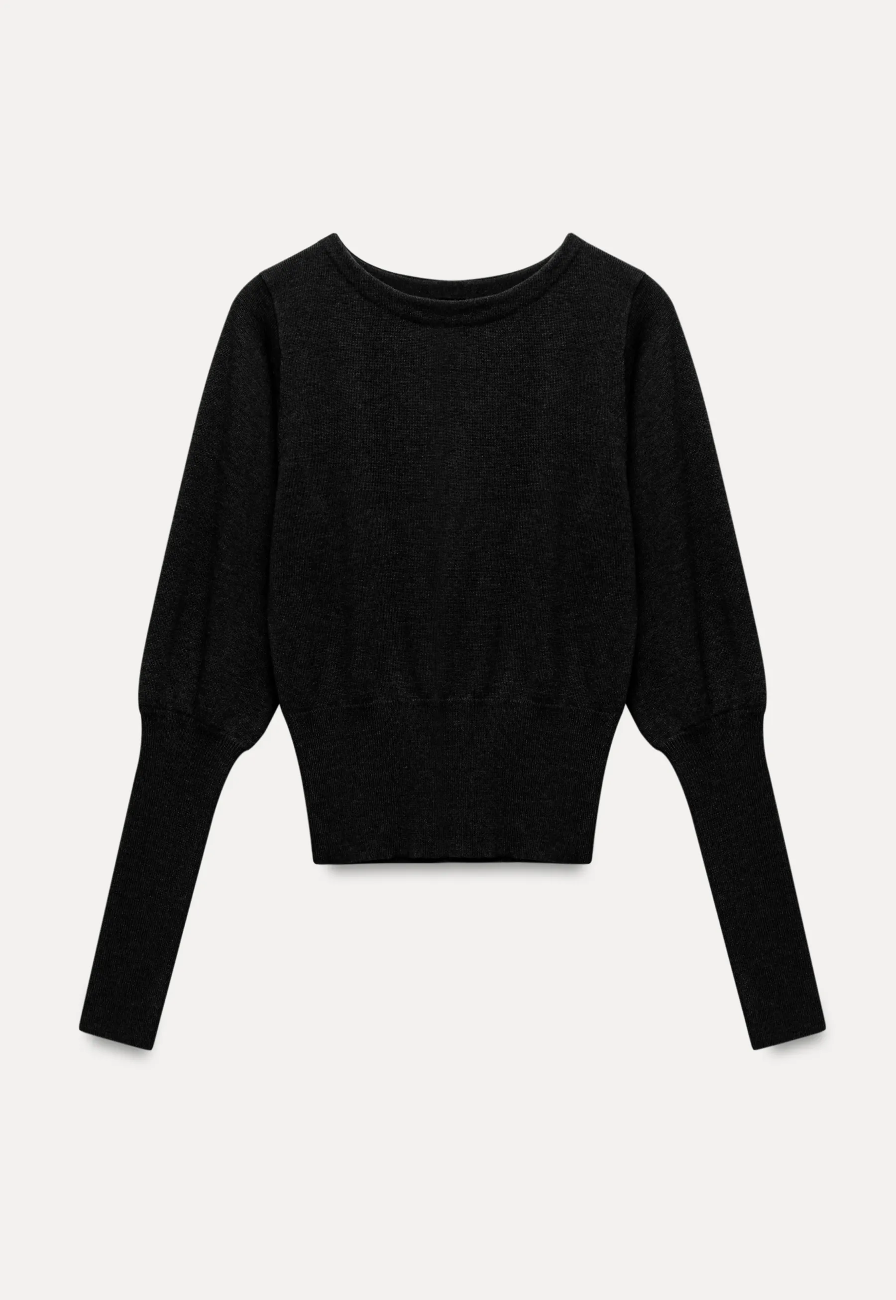 Casual Basic Knitwear, Classic Round Neck Long Sleeve Top