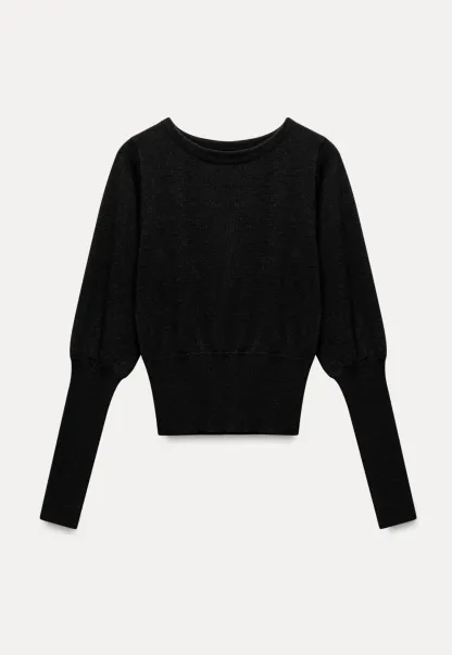 Casual Basic Knitwear, Classic Round Neck Long Sleeve Top