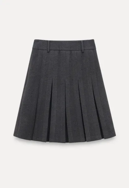 Women Vintage Blazer and Pleated Skirt Two Piece Set