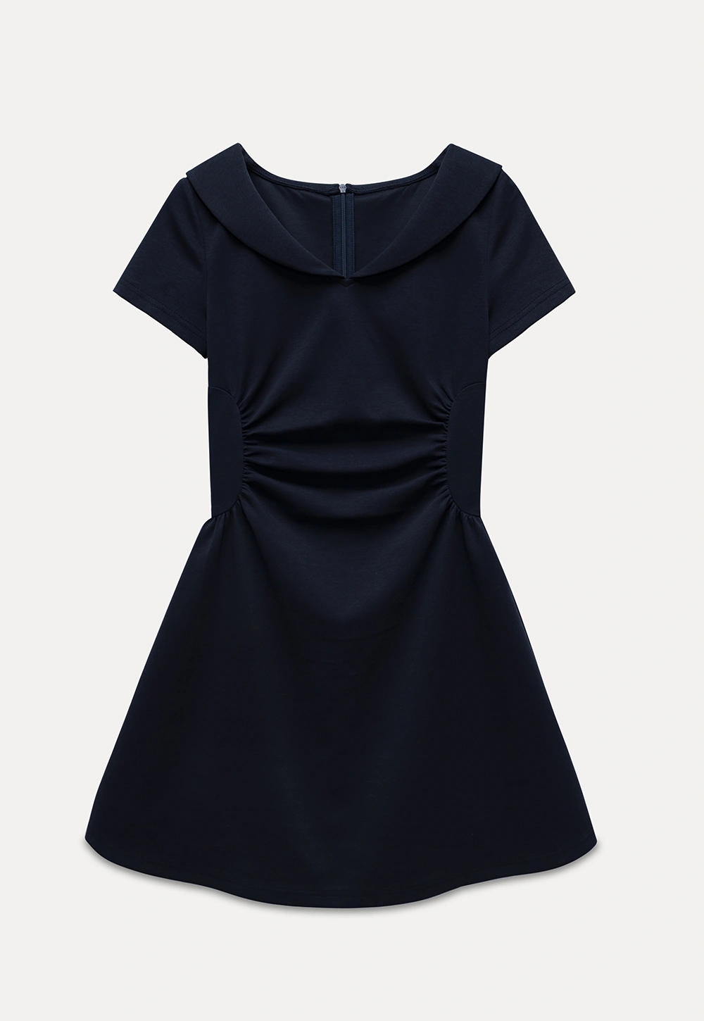 Women’s Sailor Collar Ruched Mini Dress