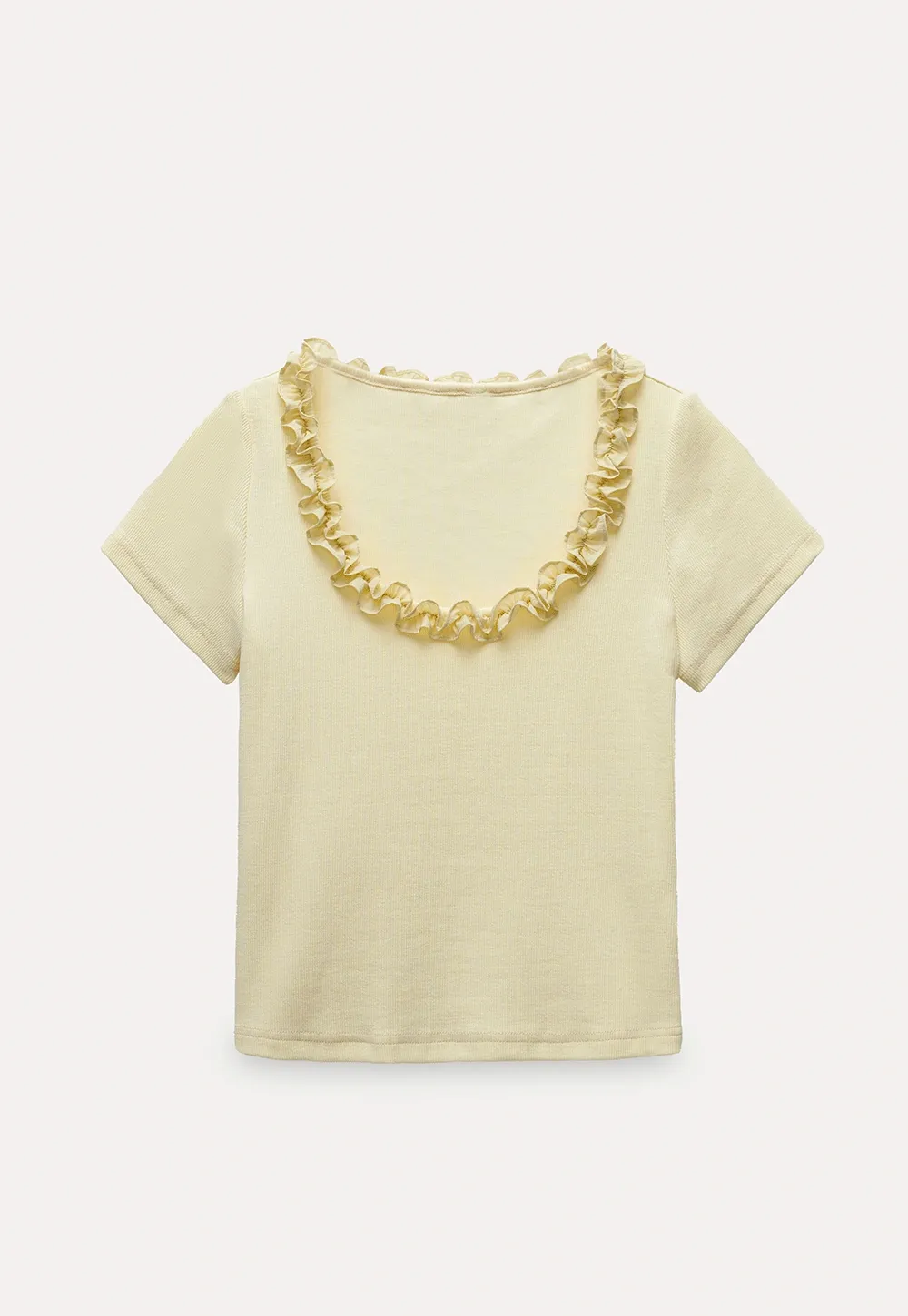 Women's Ruffle-Trim Scoopneck Tee