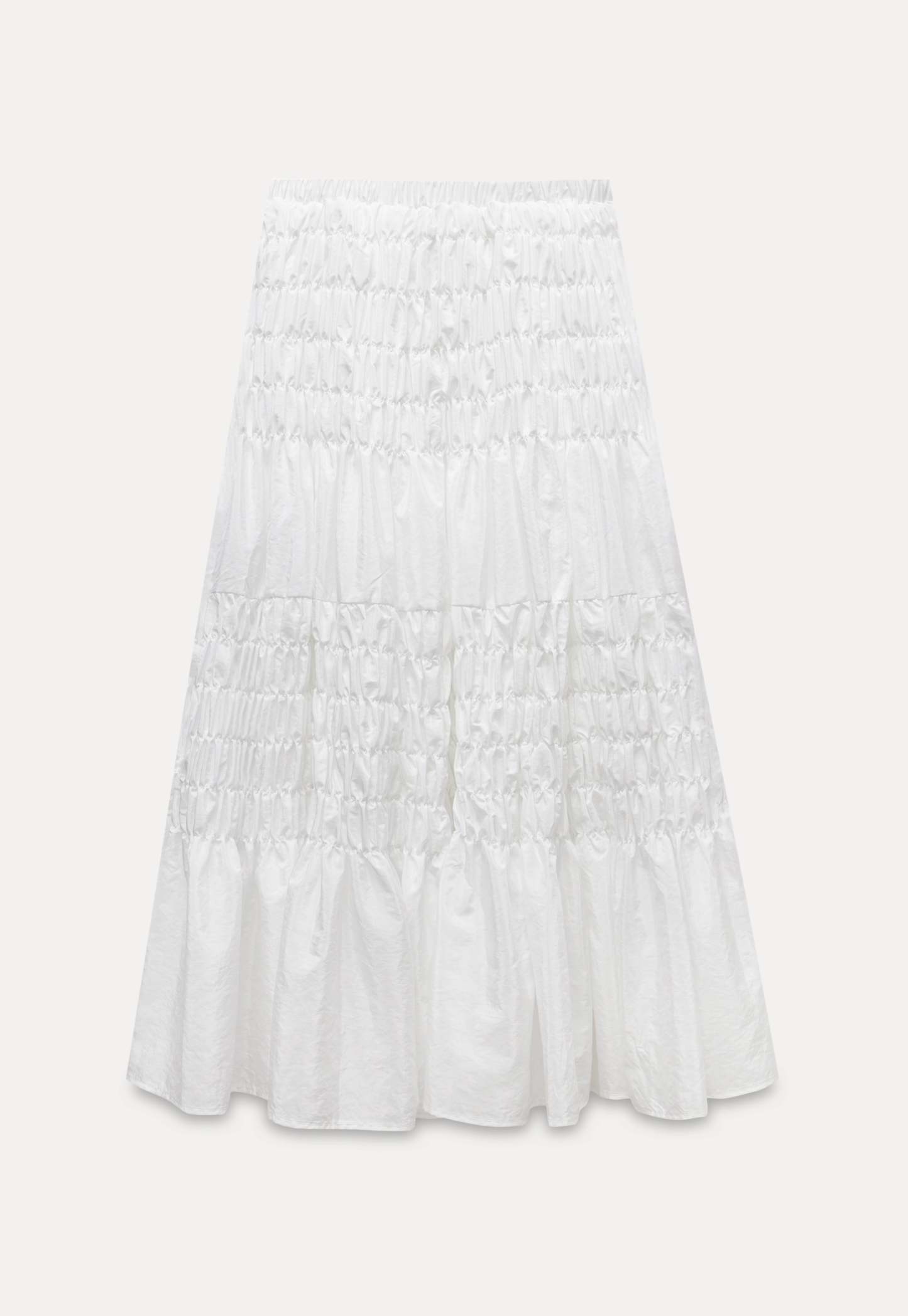 Shirred A-Line Skirt
