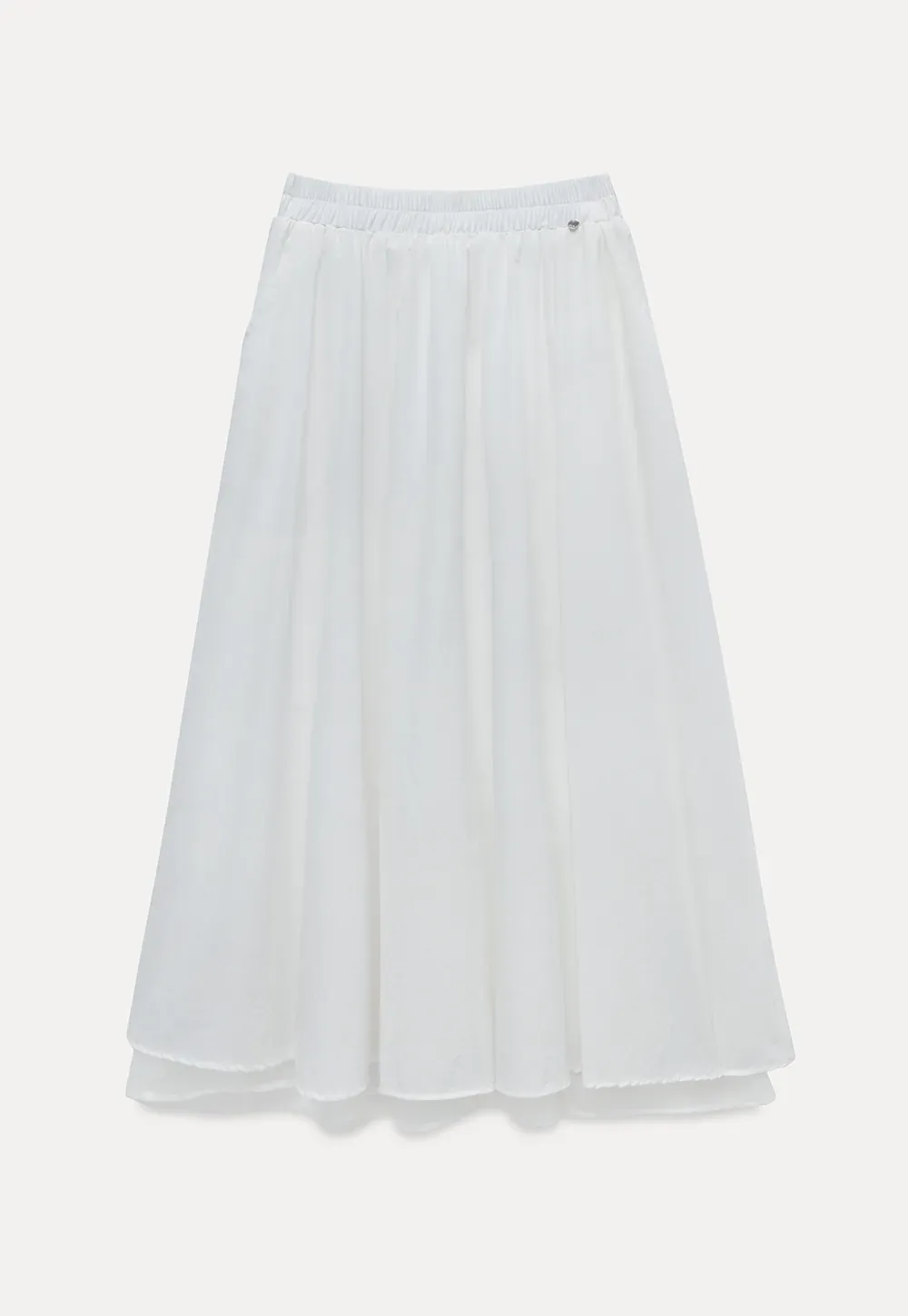 Flowy Elastic Waist Midi Skirt