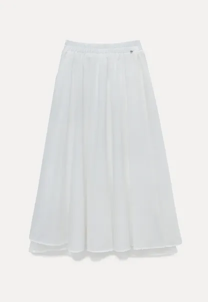 Flowy Elastic Waist Midi Skirt