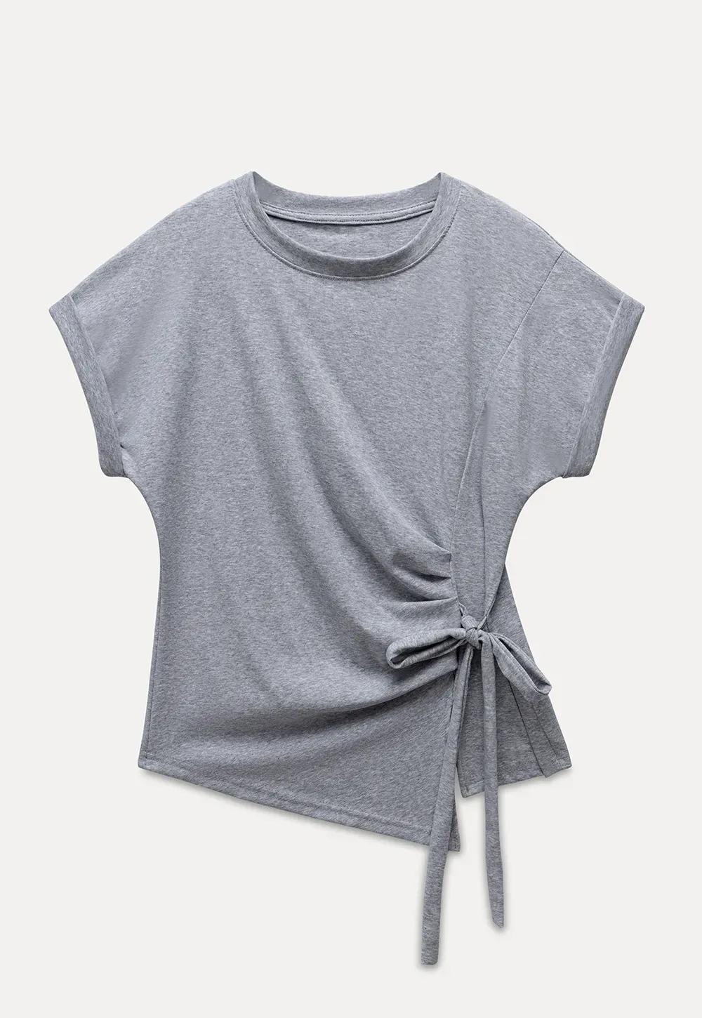 Asymmetric Side Tie Tee