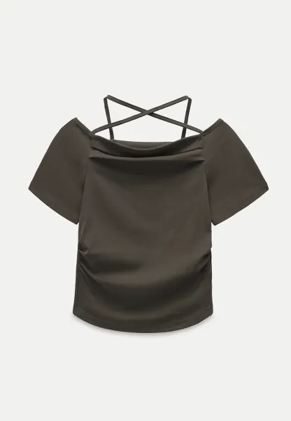 Strappy Off-Shoulder Tee