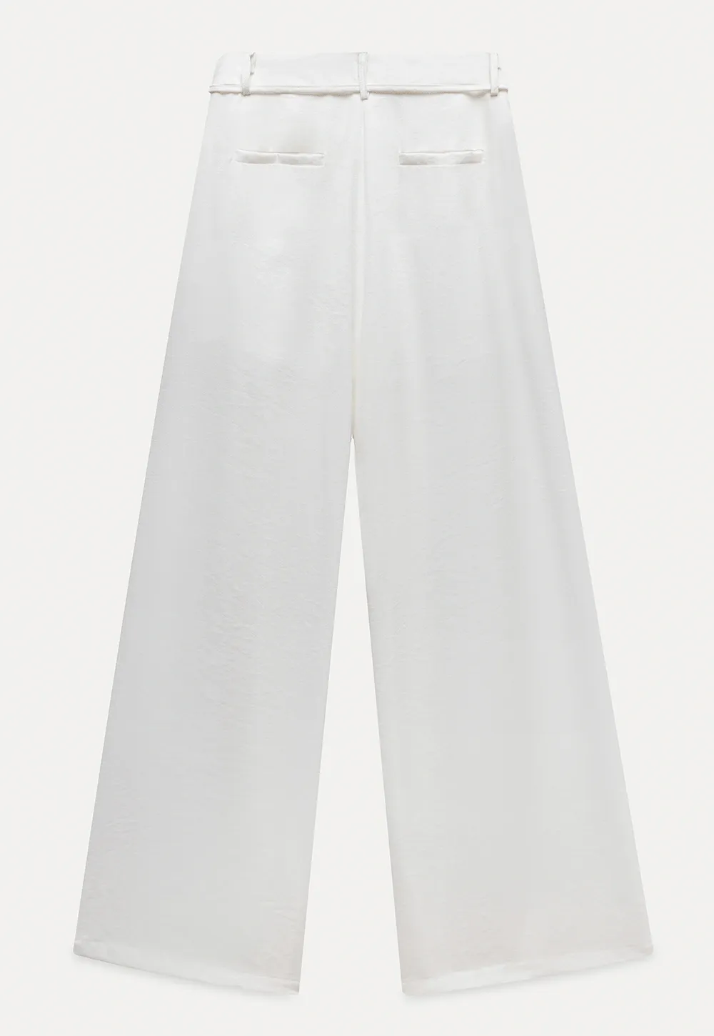 Off-Shoulder Fold-over Top + Pleated Tie-Waist Trousers