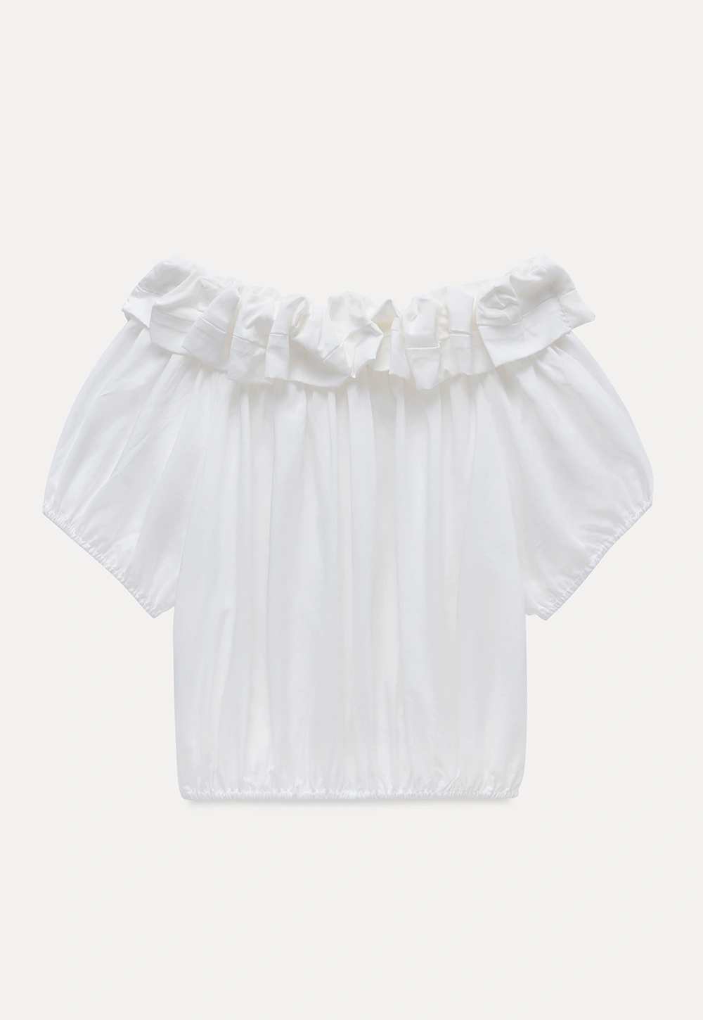 Ruffled Off-Shoulder Peasant Blouse