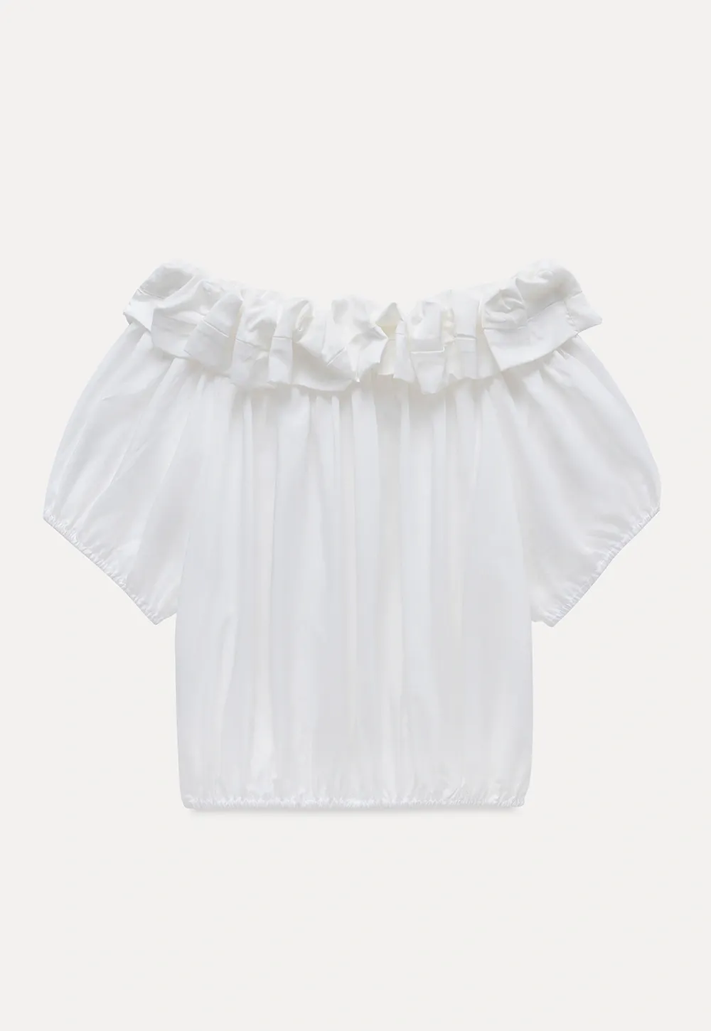 Ruffled Off-Shoulder Peasant Blouse