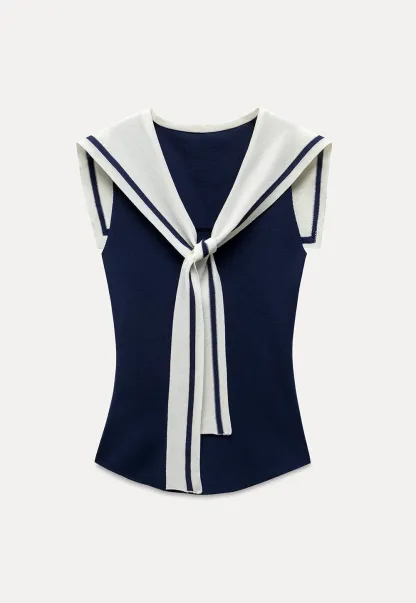 Women's Sailor-Scarf Knit Top Tank