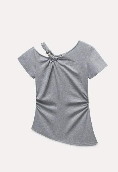 Women's Knotted Side Top with Beads