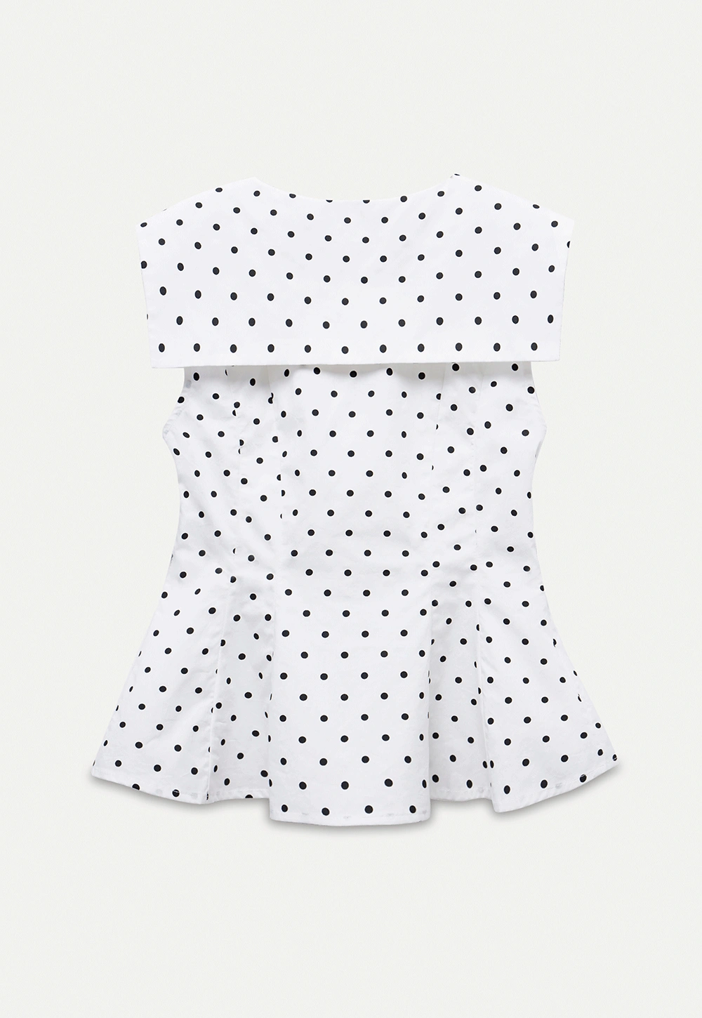 Women's Polka Dot Peplum Blouse