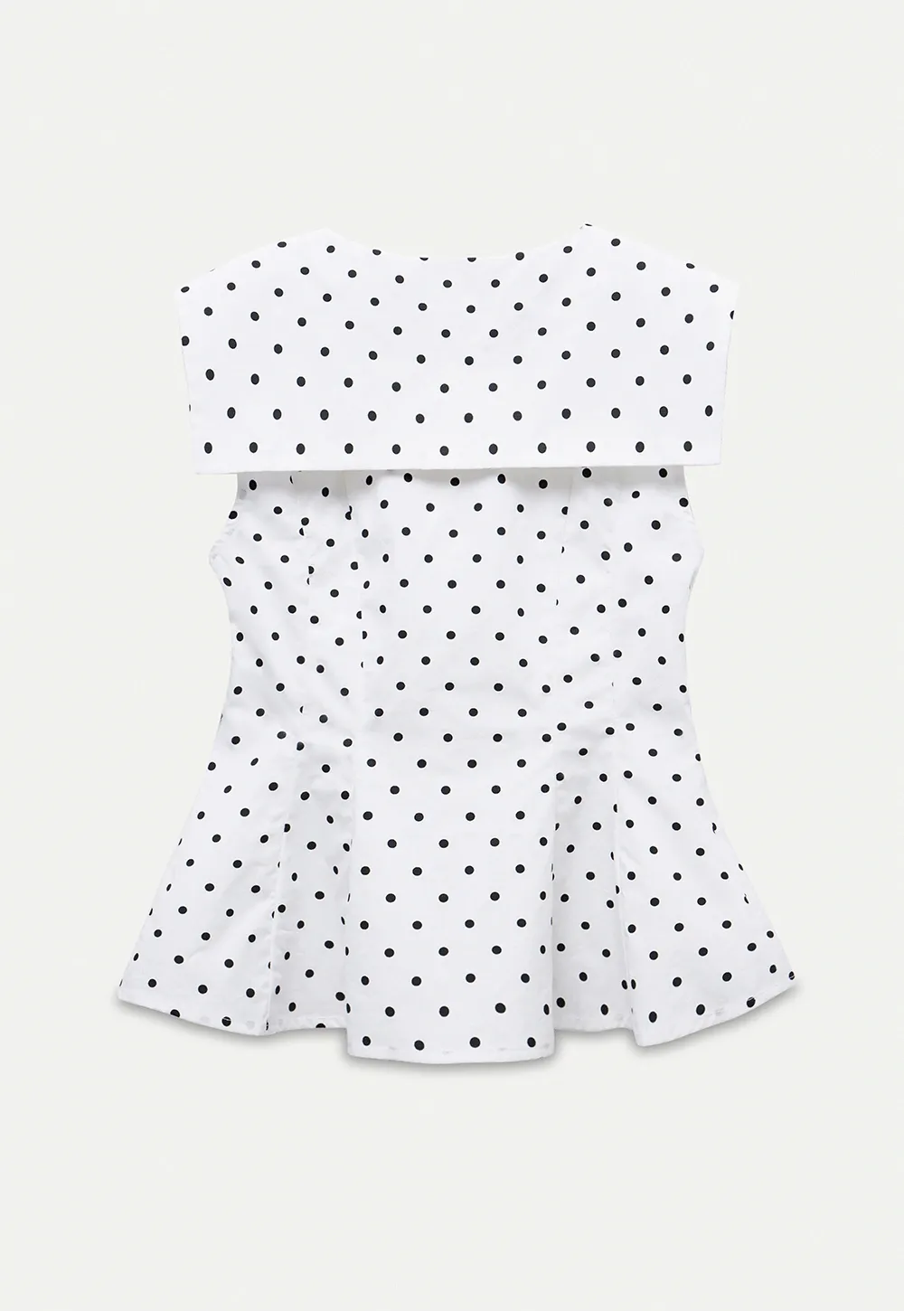 Women's Polka Dot Peplum Blouse