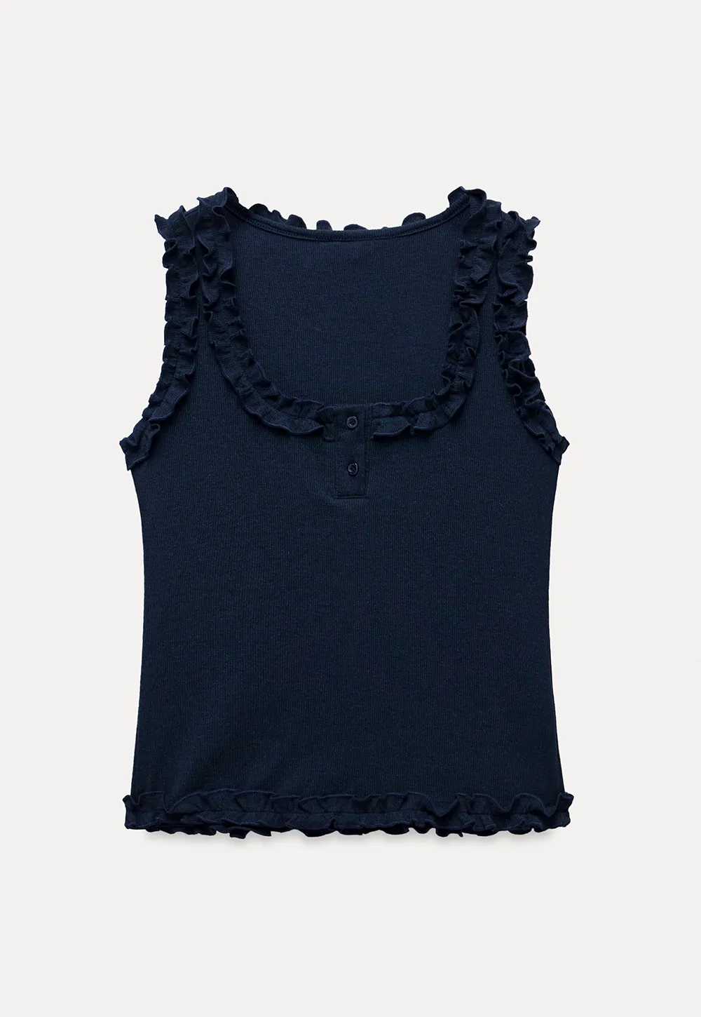 Women's Sleeveless Collared Button Down Knit Top
