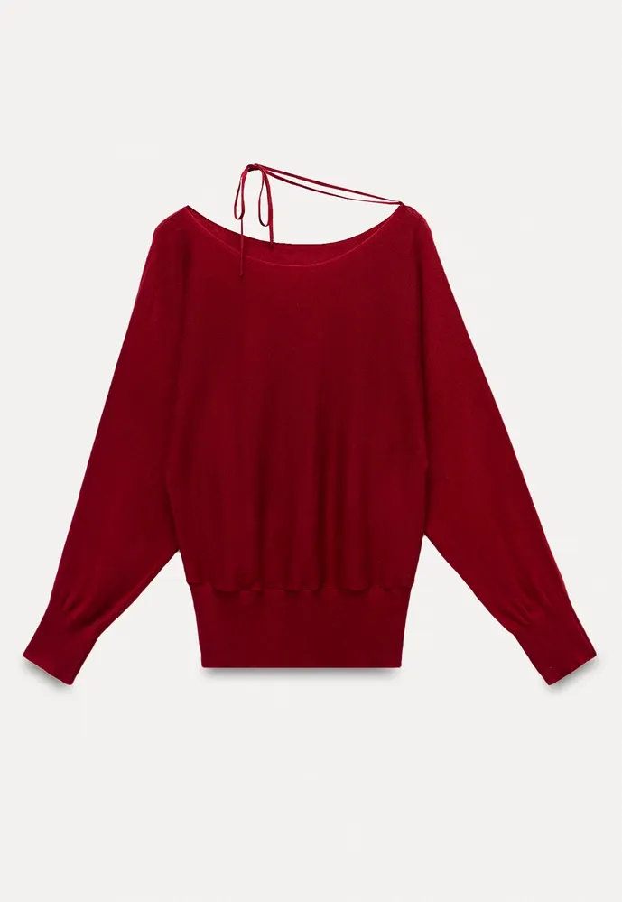 Asym-Tie Sweater