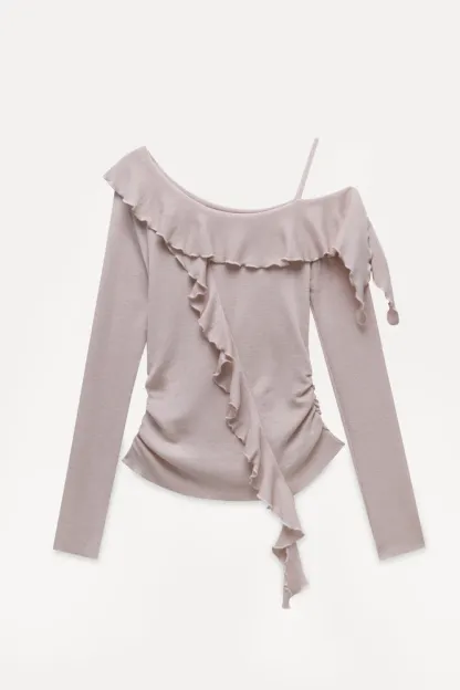 One-Shoulder Ruffle Top