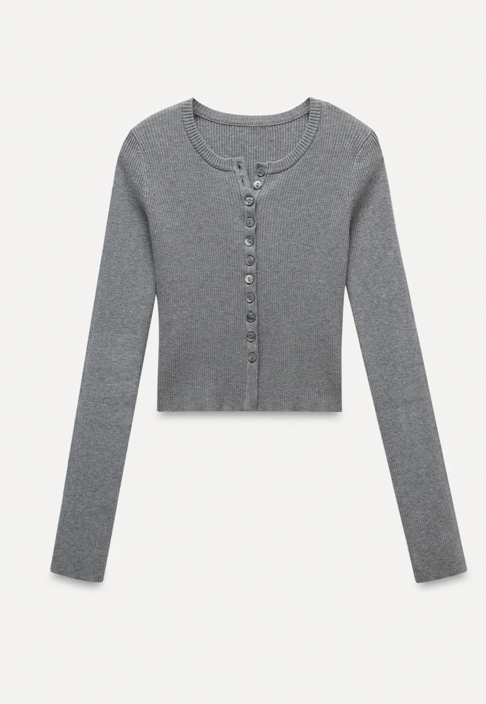 Women's Ribbed Cropped Cardigan