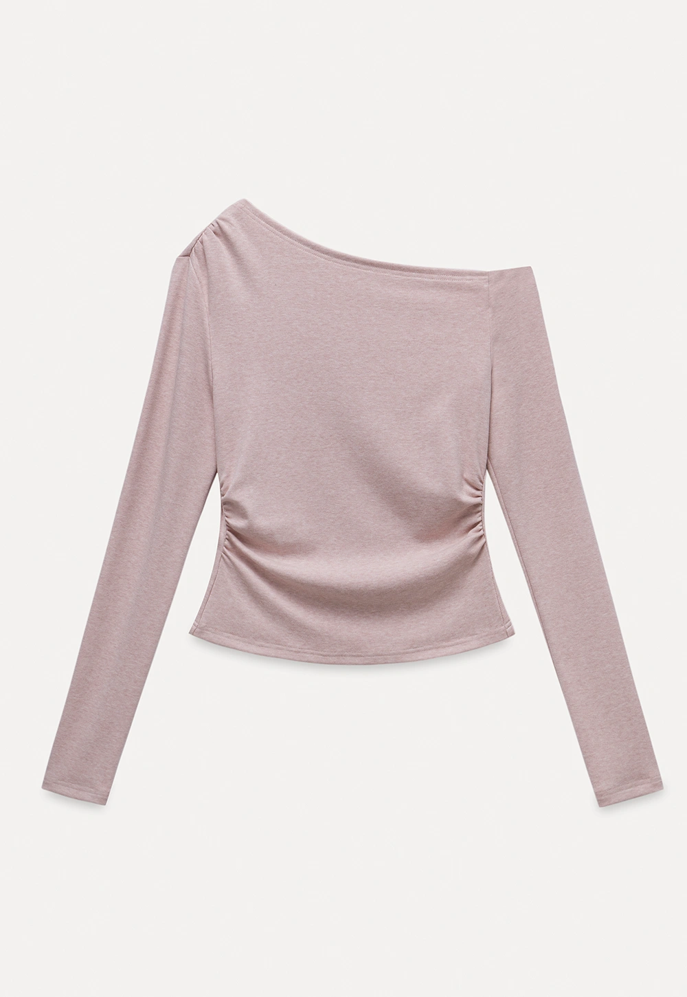 Women's Off-Shoulder Ruched Long-Sleeve Top