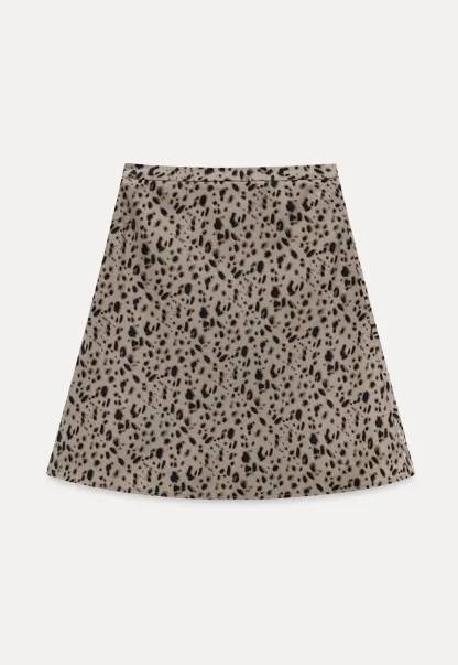 Women's Leopard-Print A-Line Mini Skirt