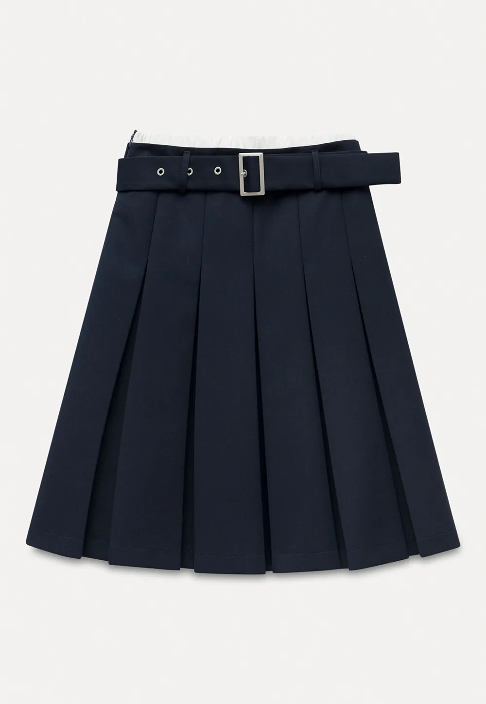 Women's Belted Pleated Mini Skirt