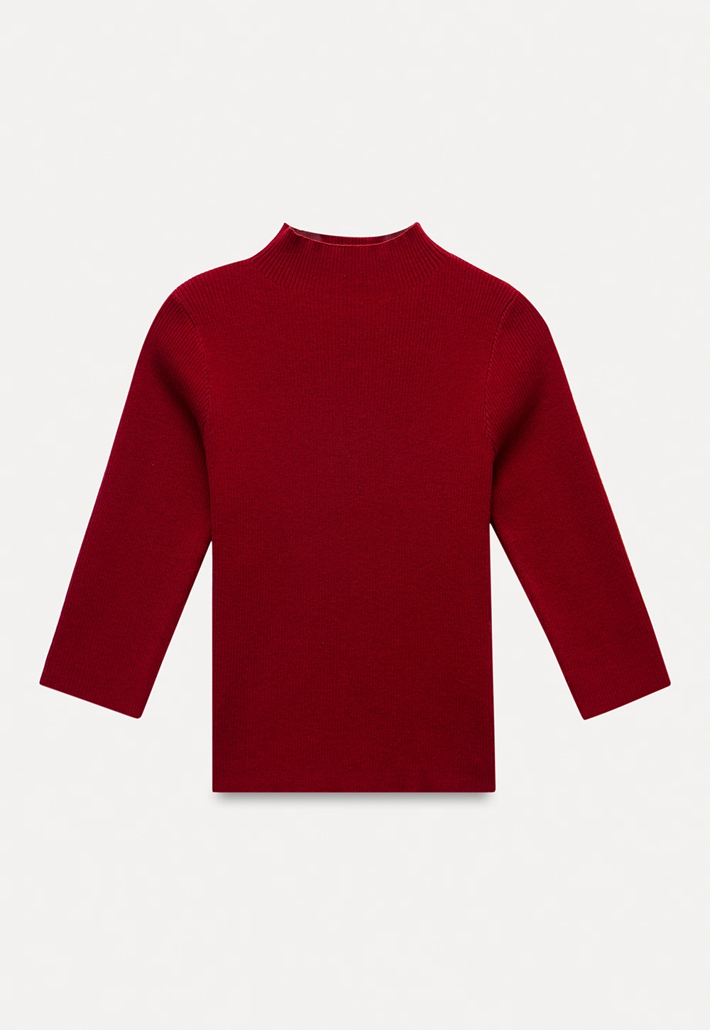 Women's Half Sleeve Mock Neck Knit Top