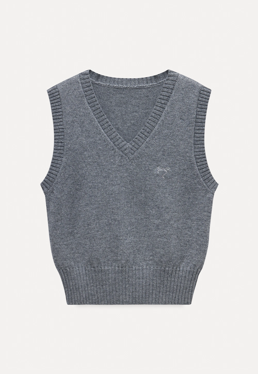 V-Neck Knit Sweater Vest