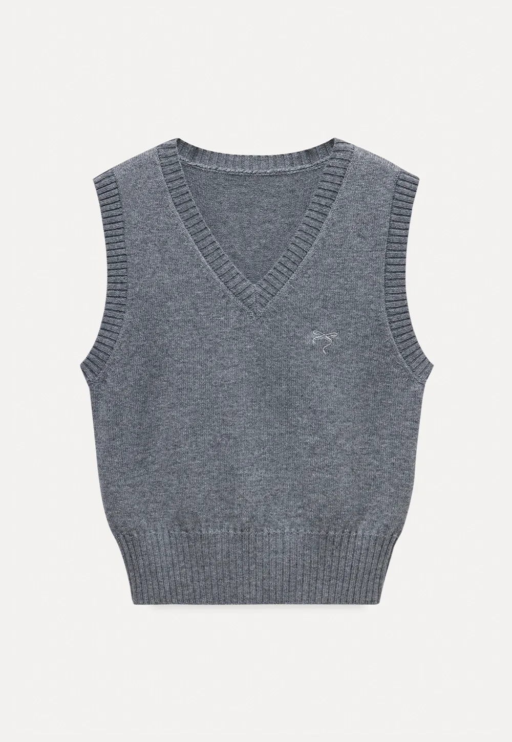V-Neck Knit Sweater Vest