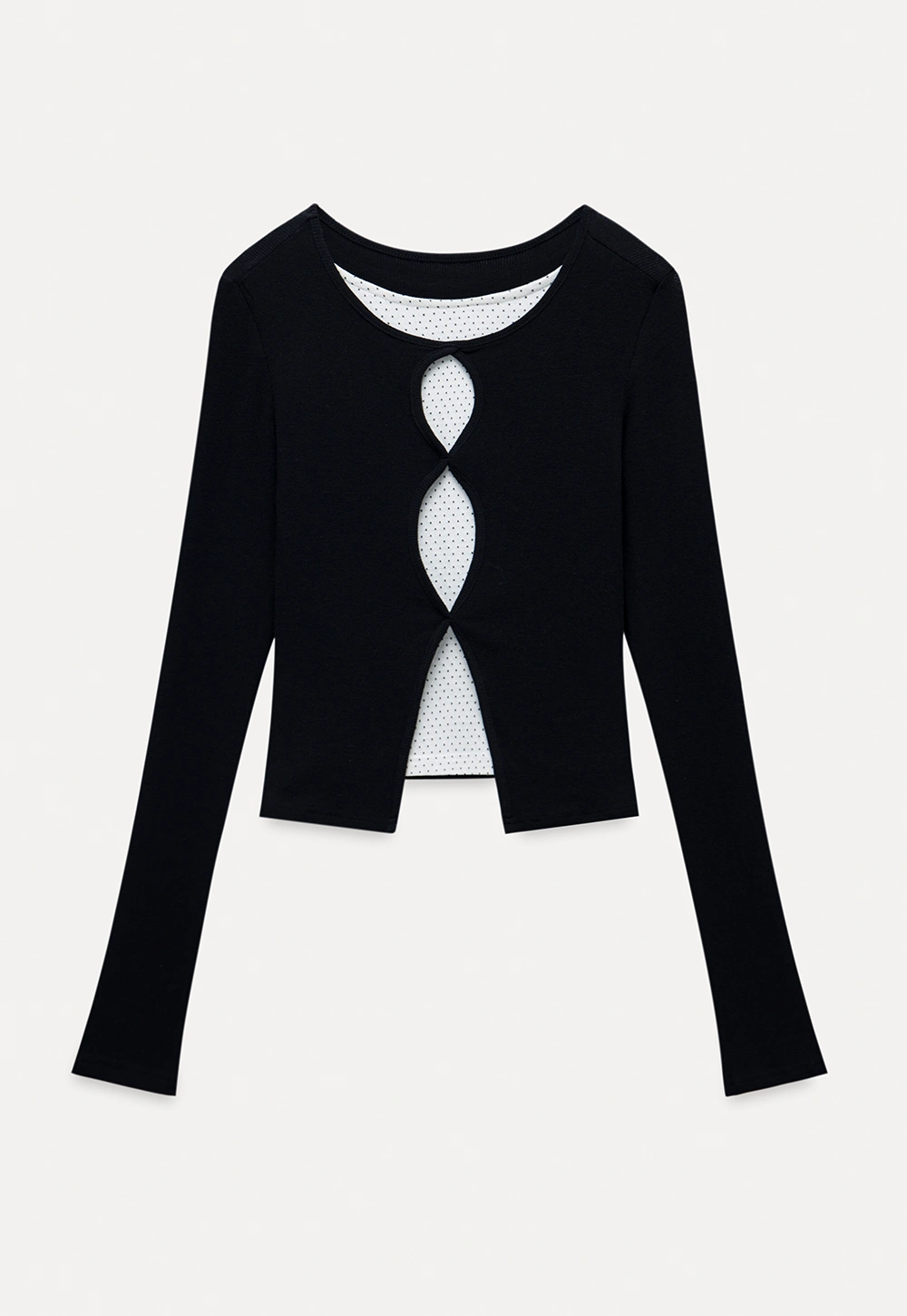 Women's Cut Out Front Long Sleeve Top